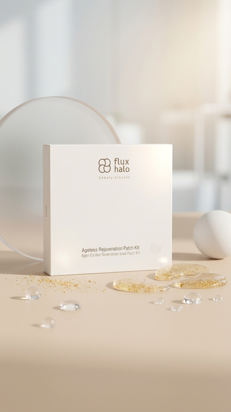 'flux halo' silicone patches kit packaging on a neutral background

