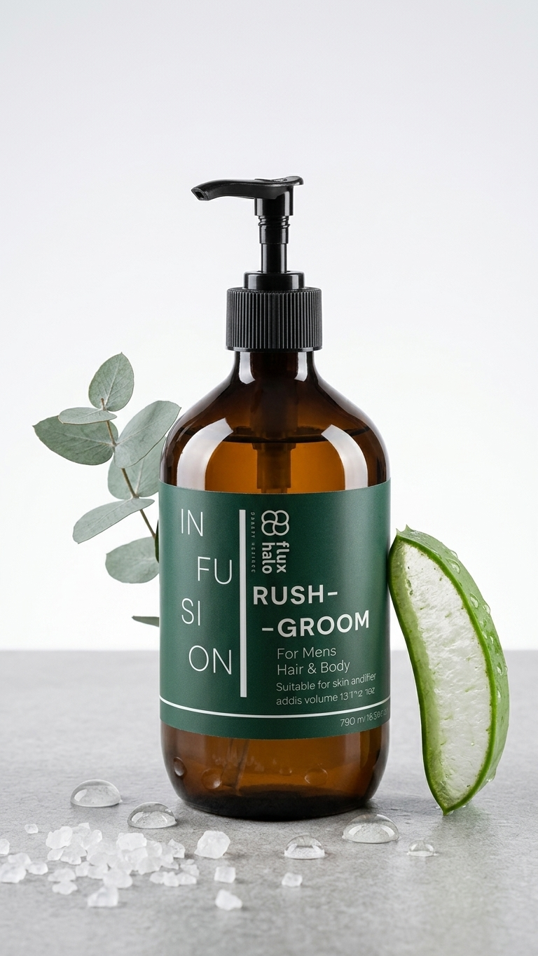 RUSH GROOM — Doccia & Shampoo 2-in-1 per Uomo | Naturale & Ecocert