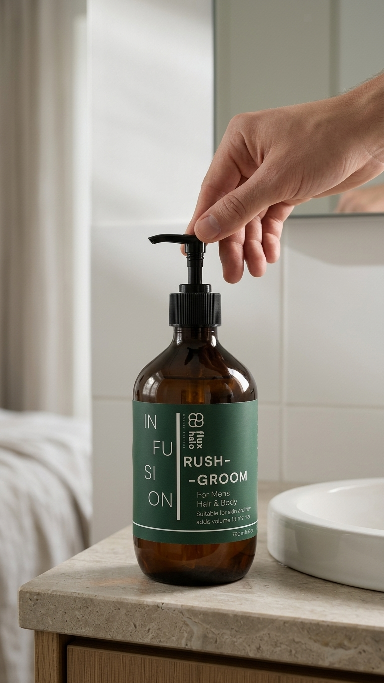 RUSH GROOM — Doccia & Shampoo 2-in-1 per Uomo | Naturale & Ecocert