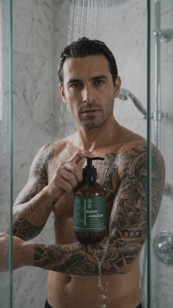 RUSH GROOM                                       PERFORMANCE EVERY SHOWER.